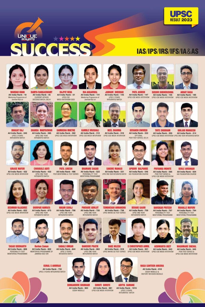 The Unique Academy – UPSC Results 2023